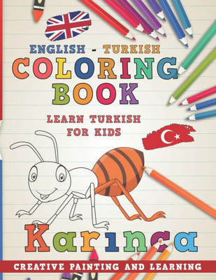 Coloring Book: English - Turkish I Learn Turkish for Kids I Creative painting and learning. (Learn languages)