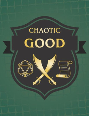 Chaotic Good: RPG Themed Mapping and Notes Book - Dark Green Theme