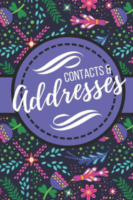 Contacts & Addresses: Colorful Modern Floral Design