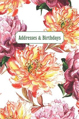 Addresses & Birthdays: Watercolor Peonies