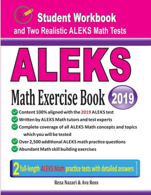 ALEKS Math Exercise Book: Student Workbook and Two Realistic ALEKS Math Tests