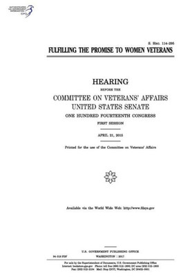 Fulfilling the promise to women veterans : hearing before the Committee on Veterans Affairs
