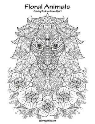 Floral Animals Coloring Book for Grown-Ups 1