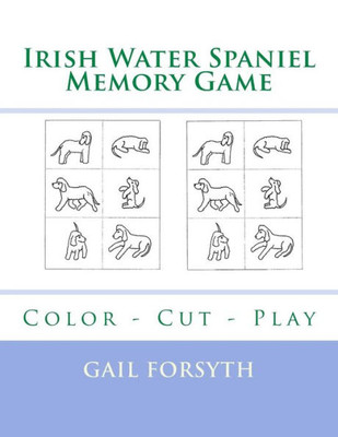 Irish Water Spaniel Memory Game: Color - Cut - Play