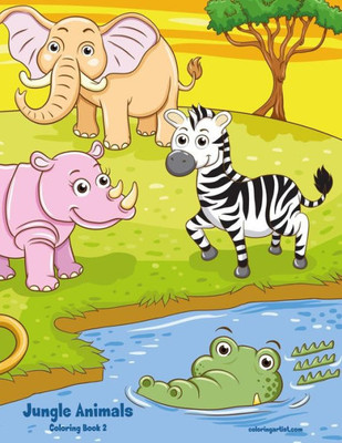Jungle Animals Coloring Book 2