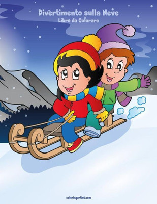 Divertimento sulla Neve Libro da Colorare 1 (Italian Edition)