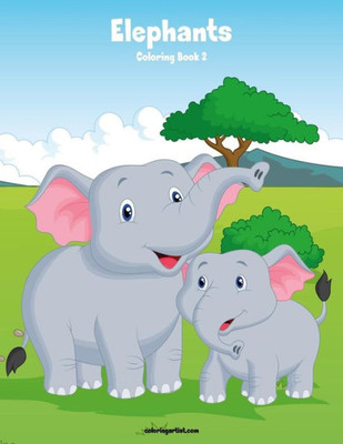 Elephants Coloring Book 2