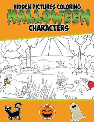 Hidden Pictures Coloring Halloween Characters: Hidden picture books for children