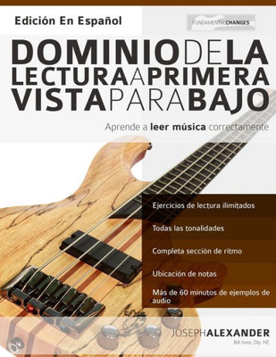 Dominio de la lectura a primera vista para bajo: Aprende a leer música correctamente (Spanish Edition)