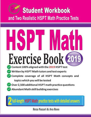 HSPT Math Exercise Book: Student Workbook and Two Realistic HSPT Math Tests