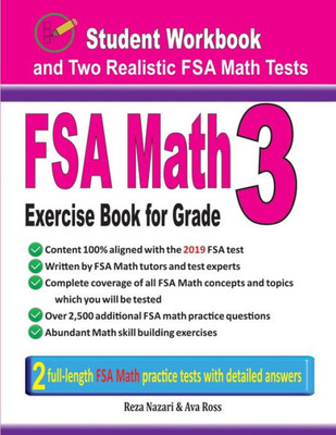 FSA Math Exercise Book for Grade 3: Student Workbook and Two Realistic FSA Math Tests