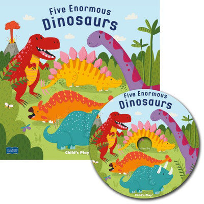 Five Enormous Dinosaurs (Classic Books with Holes Us Soft Cover with CD)