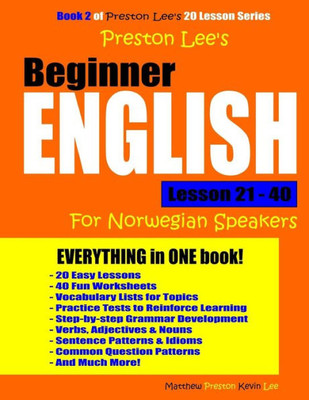 Preston Lee'S Beginner English Lesson 21 - 40 For Norwegian Speakers