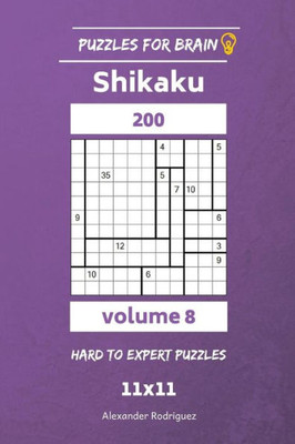 Puzzles For Brain - Shikaku 200 Hard To Expert 11X11