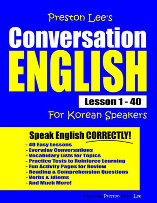 Preston Lee'S Conversation English For Korean Speakers Lesson 1 - 40