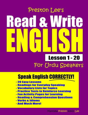Preston Lee'S Read And Write English Lesson 1 - 20 For Urdu Speakers