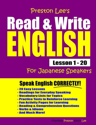 Preston Lee'S Read And Write English Lesson 1 - 20 For Japanese Speakers