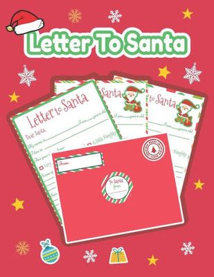 Letter To Santa : Letter To Santa: Kit With Stickers And Red Envelopes To Write A Letter To Santa Claus For Kids -7 Letters With Stickers And Envelop - Christmas Wish List Holiday For Kids, Gift Idea For Boys And Girls