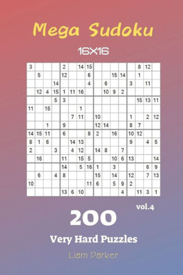 Mega Sudoku 16X16 - 200 Very Hard Puzzles