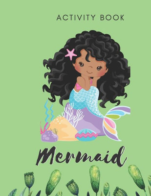 Mermaid Activity Book : Tracing Puzzles - 30 Pages - Paperback - Made In Usa - Size 8.5 X 11 For Girls 4-6
