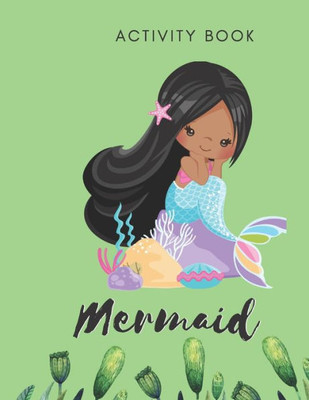 Mermaid Activity Book : Tracing Puzzles - 30 Pages - Paperback - Made In Usa - Size 8.5X11 For Teen Girls