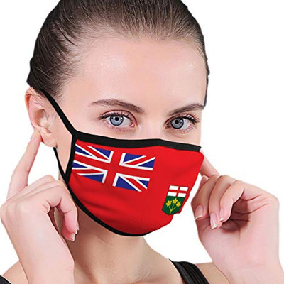 Dust Shield Washable and Reusable Mouth Shield ontario flag Printed Cover