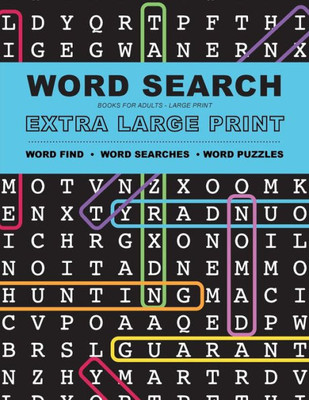 Word Search Books For Adults : Extra Large Print Word Find - Word Searches - And Word Puzzles