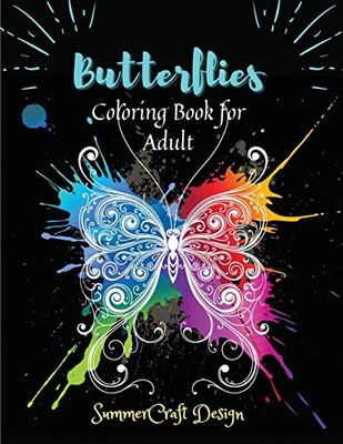 Butterflies: Coring Book for Adult