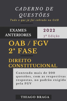 Oab 2A Fase Direito Constitucional : Caderno De Questões