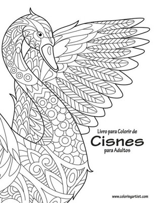 Livro Para Colorir De Cisnes Para Adultos