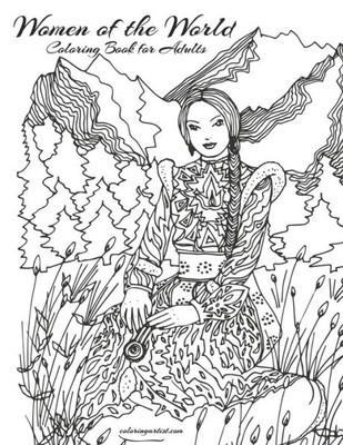 Women Of The World Coloring Book For Adults 1