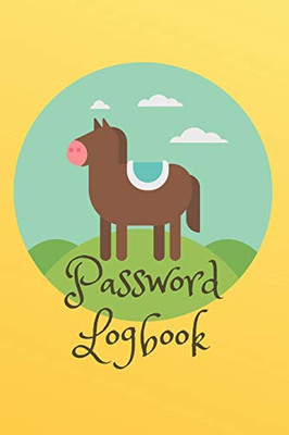 Password Logbook: Horse Internet Password Keeper With Alphabetical Tabs | Handy Size 6 x 9 inches (vol. 2)