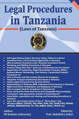 Selected Legal Procedures In Tanzania : Laws Of Tanzania