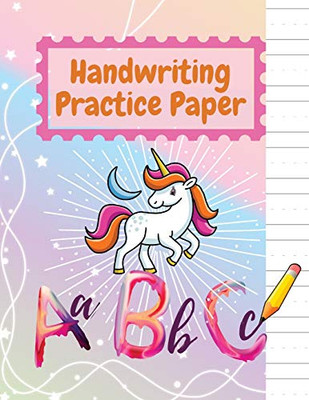 Adorable Kindergarten writing paper with lines for ABC kids - Notebook with Dotted Lined Sheets for K-3 Students