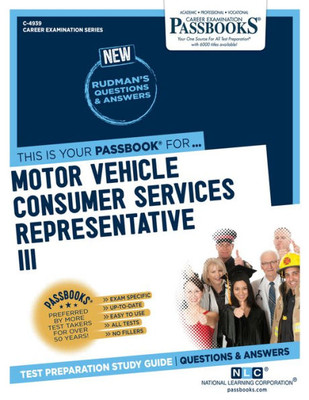 Motor Vehicle Consumer Services Representative Iii