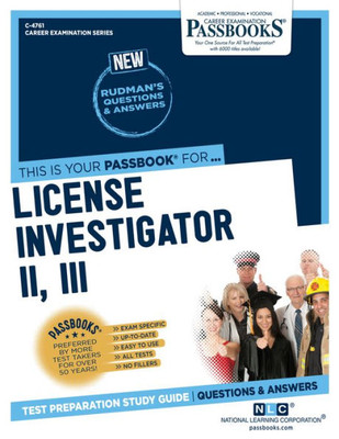 License Investigator Ii/Iii