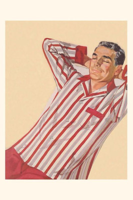 Vintage Journal Sleeping Man In Pajamas