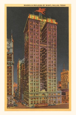 Vintage Journal Night, Magnolia Building, Dallas, Texas