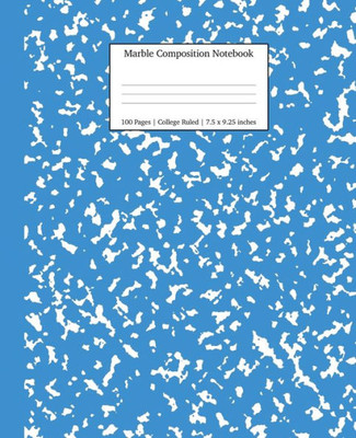 Marble Composition Notebook College Ruled : Blue Marble Notebooks, School Supplies, Notebooks For School