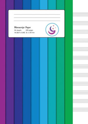 Manuscript Paper : Colour Spectrum | A4 Blank Sheet Music Notebook