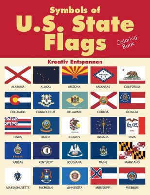 Symbols Of U.S. State Flags Coloring Book