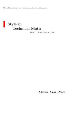 Style In Technical Math Solution Manual