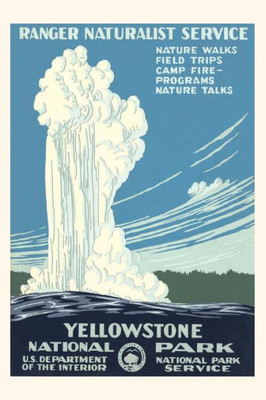 Vintage Journal Yellowstone National Park Travel Poster, Old Faithful