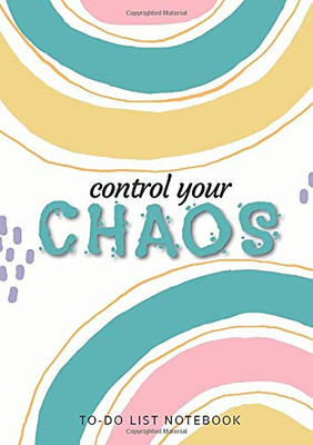 Control Your Chaos - To-Do List Notebook: 120 Pages Lined Undated To-Do List Organizer with Priority Lists (Medium A5 - 5.83X8.27 - Blue Abstract)