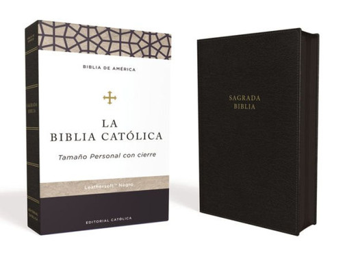 Biblia Católica, Tamaño Personal, Leathersoft, Negra, Con Cierre (Spanish Edition)