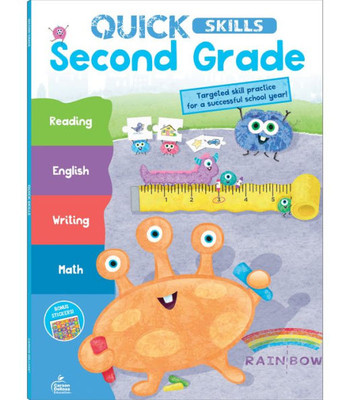 Carson Dellosa Quick Skills 2Nd Grade Workbooks All Subjects, Reading Comprehension, Writing, Ela, Math Second Grade Workbook, Fractions, Multiplication, Vowels, Classroom Or Homeschool Curriculum