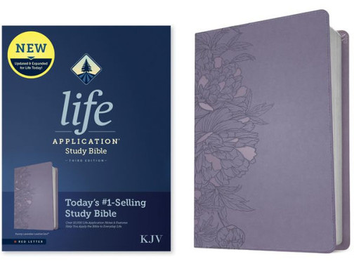 Kjv Life Application Study Bible, Third Edition (Leatherlike, Peony Lavender, Red Letter)