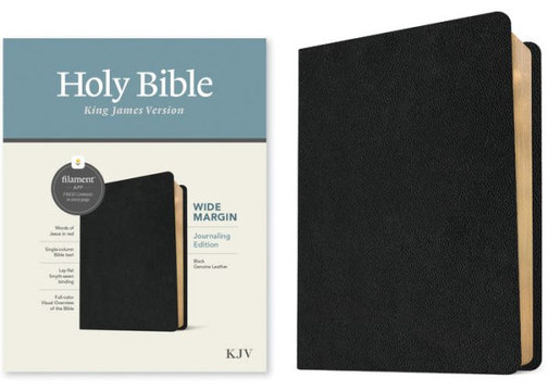 Kjv Wide Margin Bible, Filament-Enabled Edition (Genuine Leather, Black, Red Letter)