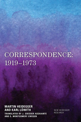 Correspondence: 19191973 (New Heidegger Research)