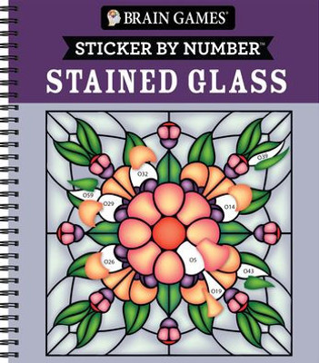 Brain Games - Sticker By Number: Stained Glass (28 Images To Sticker)